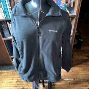 Columbia black fleece full zip gorpcore 1x jacket
